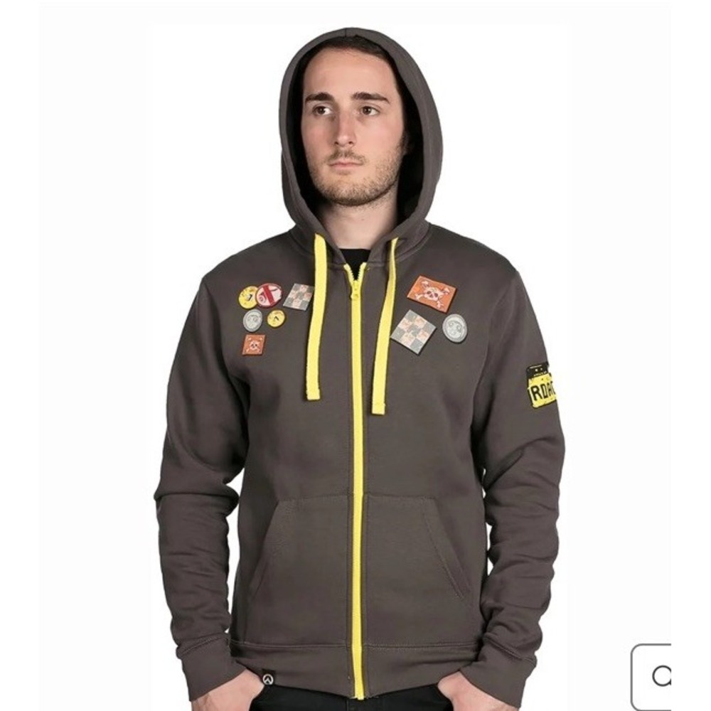 JINX Vintage Overwatch Road Hog Full Zip Hoodie Gray Y2K Grunge Emo Skate Sz XL
